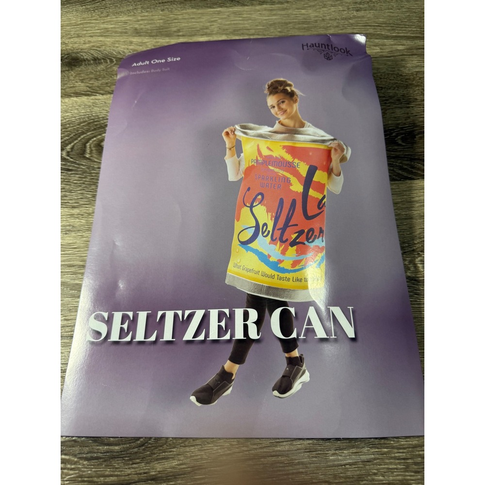Hauntlook Seltzer Can Halloween Costume Adult One Sz Grapefruit Sparkling Water